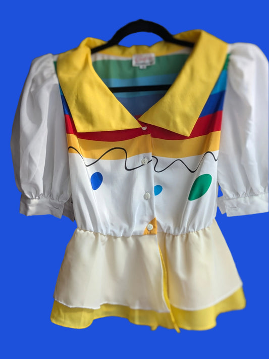 Whimsical Rainbow Blouse