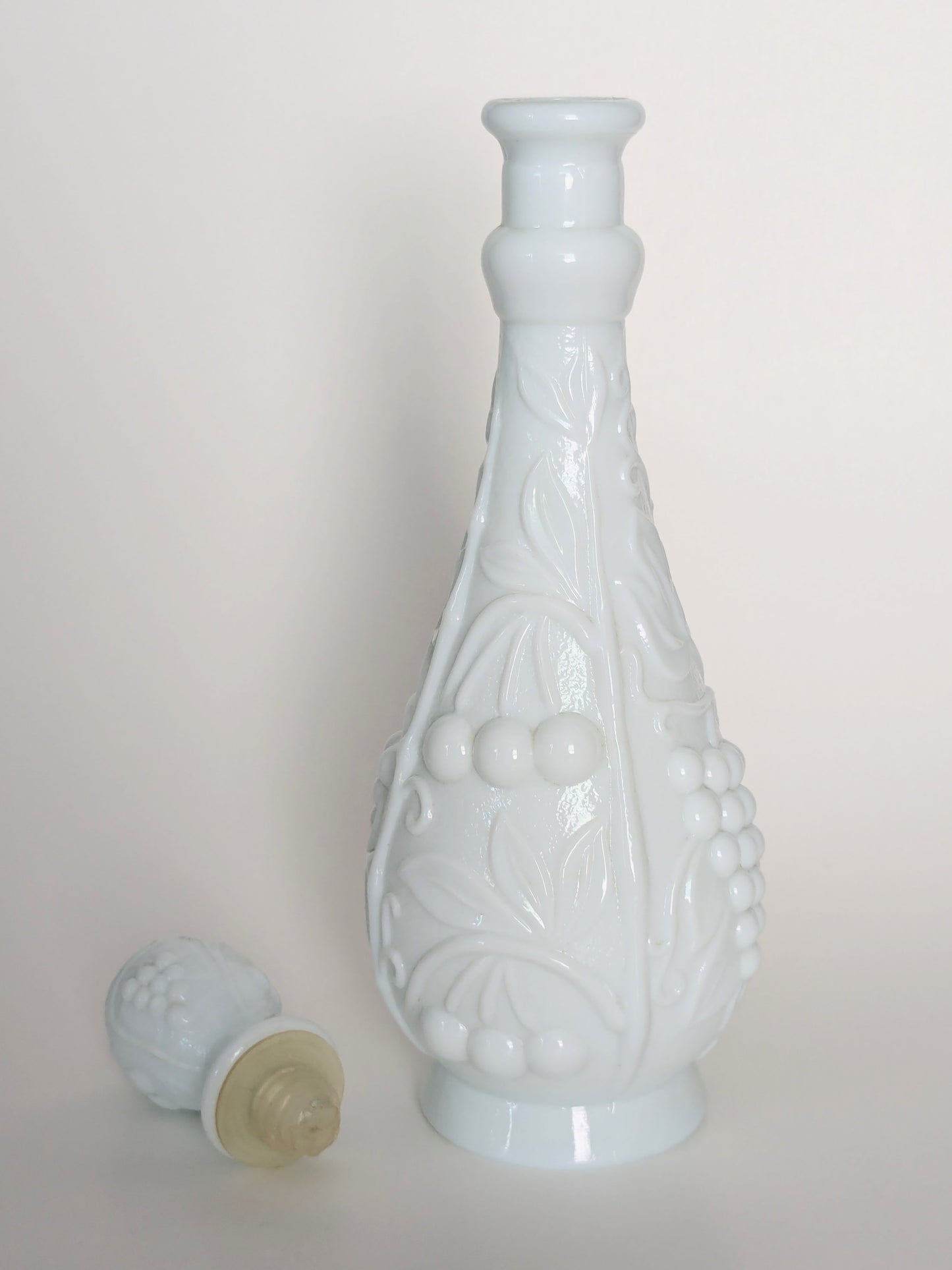 Mid-century Milk Glass Decanter