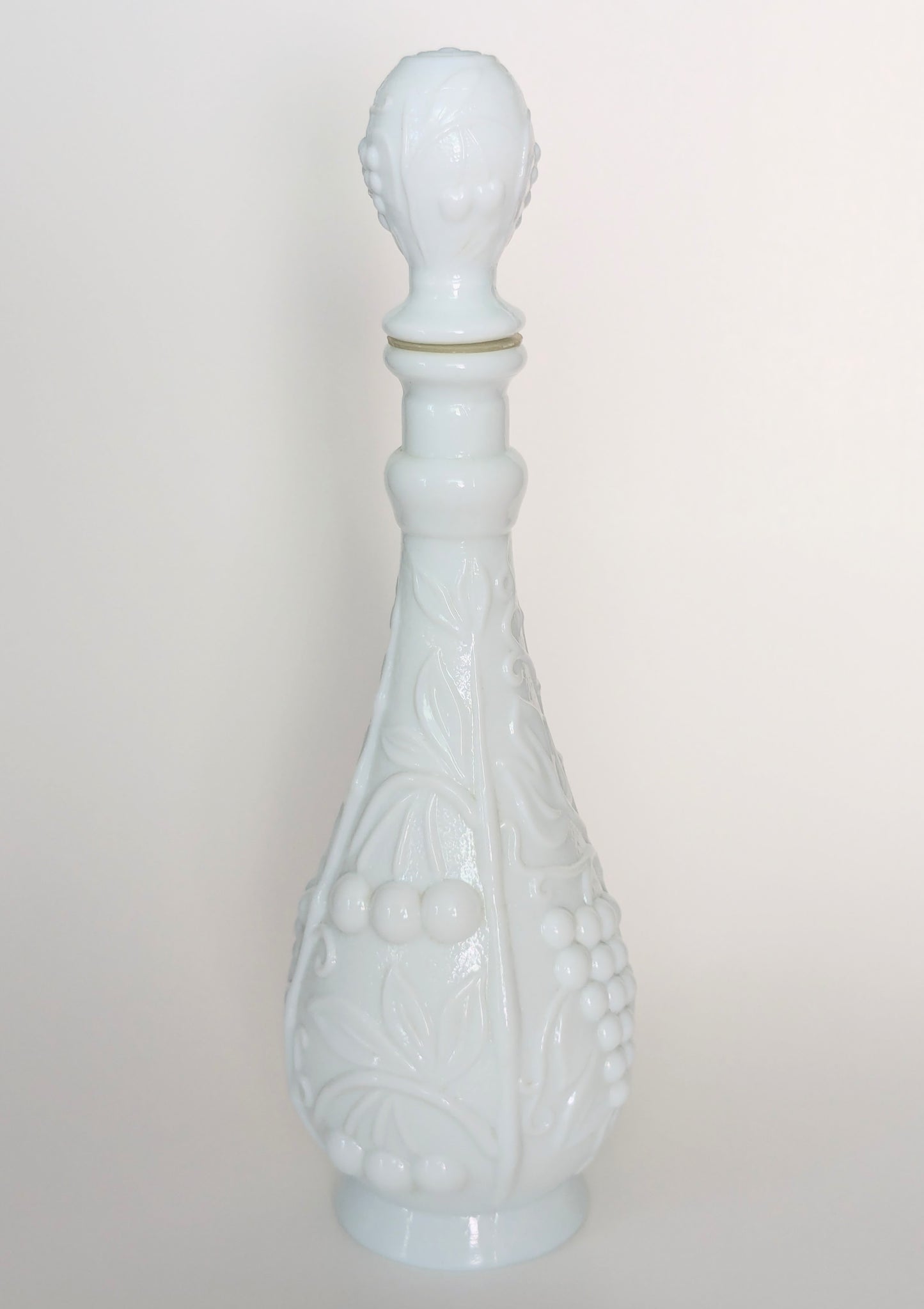 Mid-century Milk Glass Decanter