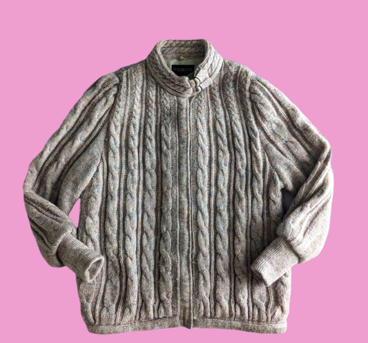 Classic Cable-Knit Cardigan